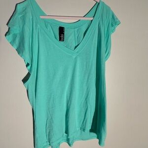 bobi V-Neck Tank in Bright Aqua